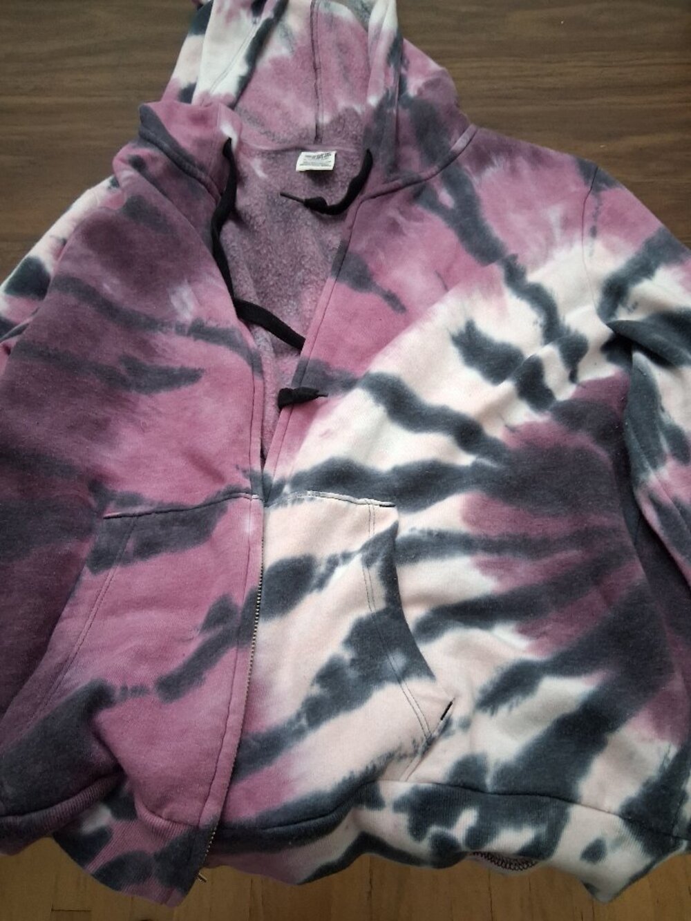 Victoria's Secret Pink striped tie dye purple hoodie xl